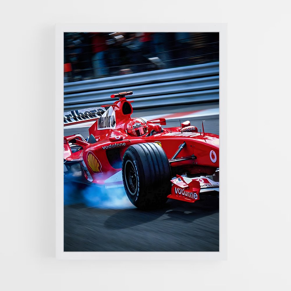 Poster Ferrari Vitesse aérodynamique – affiche Voitures de Formule 1 (vue 3)